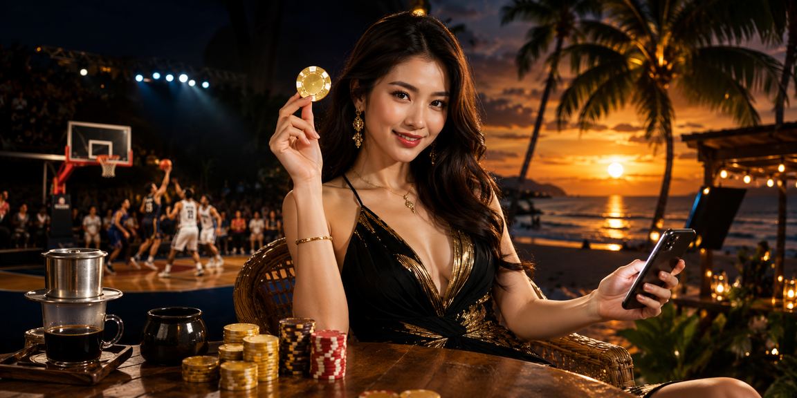 Cảnh chơi bóng rổ cá cược tại Phú Quốc thể hiện trải nghiệm neo5